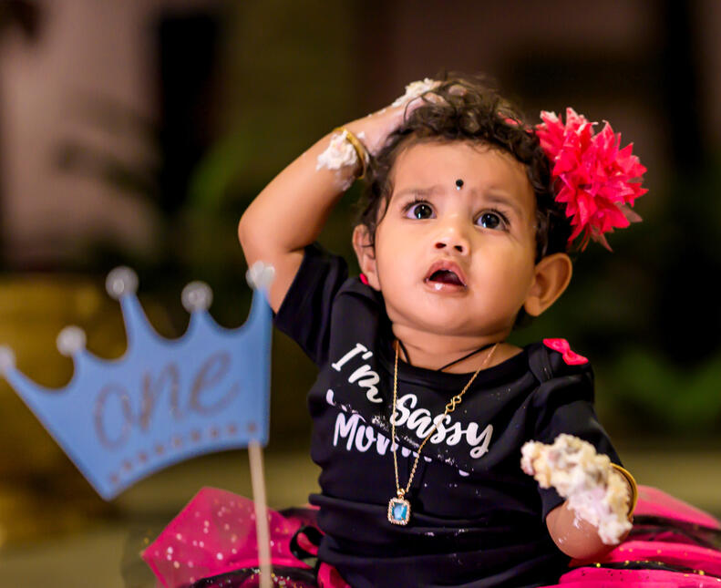 Cake smash queen in training!
